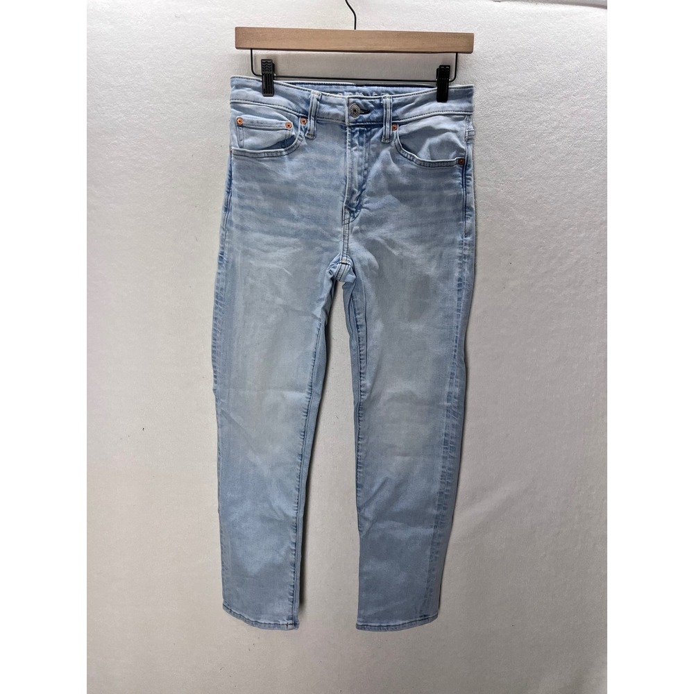 American Eagle Athletic Straight Jeans Mens 28x30 Light Wash Airflex+ 3425